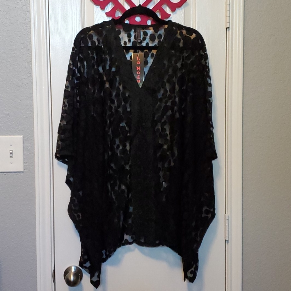 NWT black sheer cover up